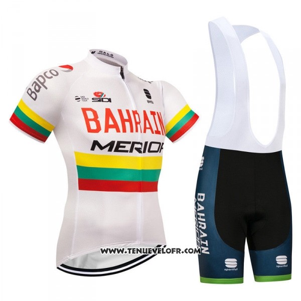 2018 Maillot Ciclismo Bahrain Merida Champion Lituanie Manches Courtes et Cuissard